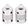 sourcing map 6mm to 8mm Aluminum Alloy Shaft Coupling Flexible
