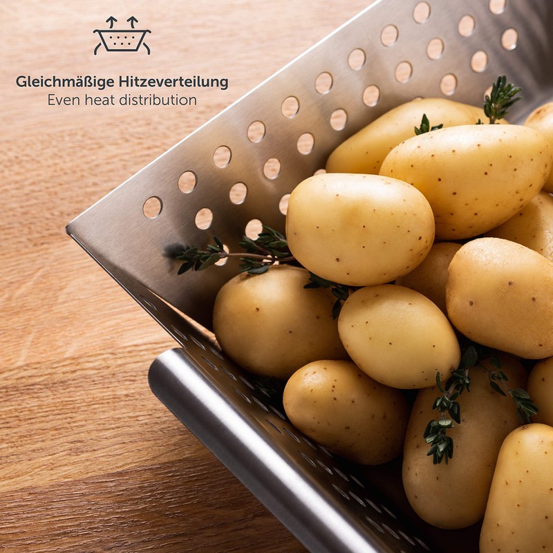 Blumtal grill basket made of 100% stainless steel – perfect