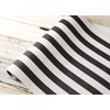 Black and White Striped Paper Table Runner - 25' Long