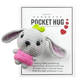 Artisanal Crochet Pocket Hug Token, Squeeze Plush Doll, Stress Relief Gift, Greeting (Koala)