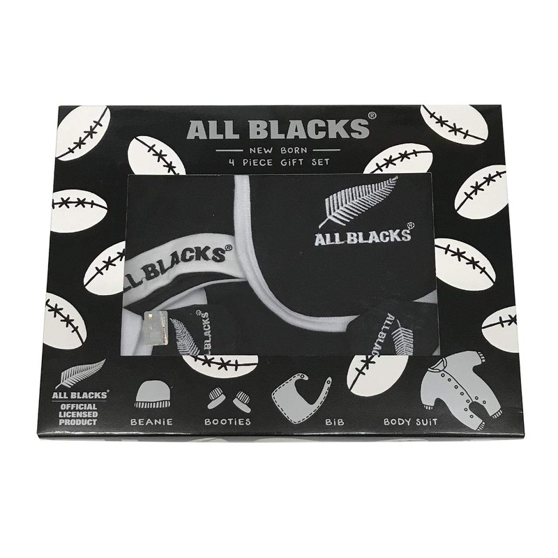 All Blacks Baby 4 Piece Gift Box Black