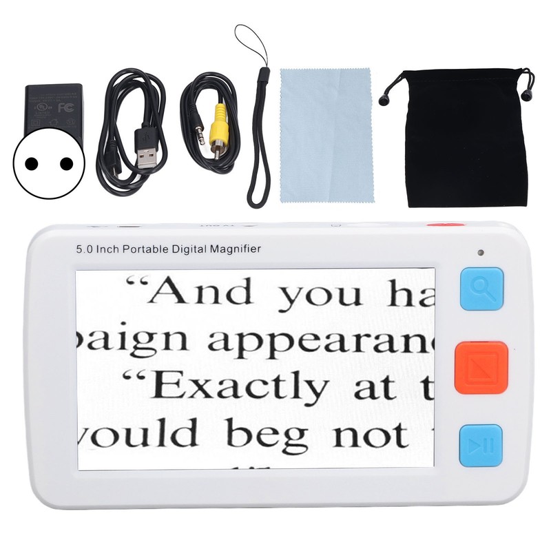 5.0in Electronic Digital Magnifier Portable Reading Aid 4X‑32X Zoom 17