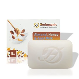 HERBOGANIC Natural Goat Milk Soap Bar for Face and Body | Rich Moisturization and Creamy, Soothing Comfort | Gentle for Men and Women | Pack Of 3| 5 Oz Each