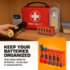 AA Battery Storage Caddy by Storacell, Orange, Holds 12 Batteries