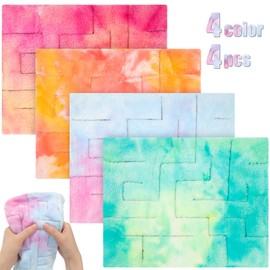 4 Pcs Marble Maze Mat Sensory Fidget Stress Relief Toys Calming Sensory Mat Anxiety Relief Fabric Toys for Teens School Home Reduce Stress(Marble Maze Style,8.66 x 6.3 in)