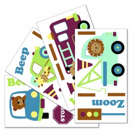 Lambs and Ivy Repositionable Children's Wall Stickers Vroom