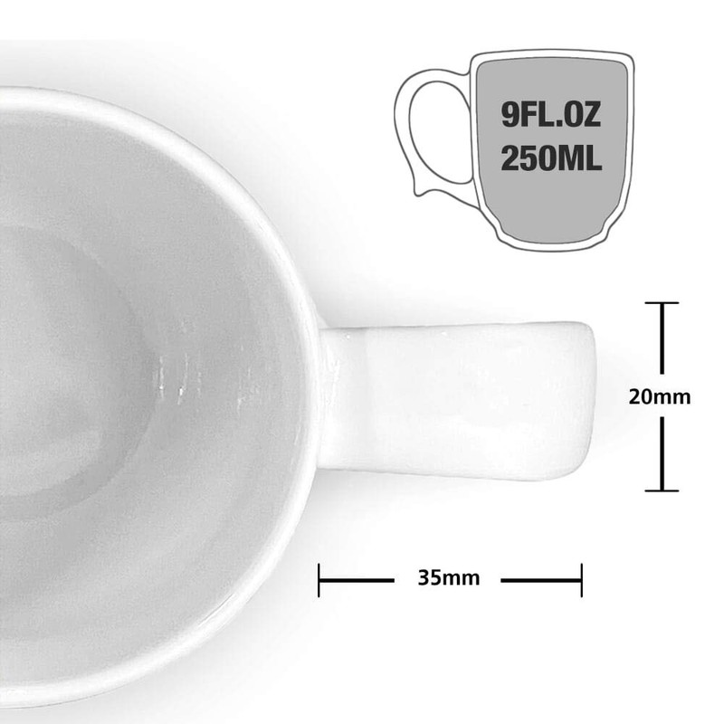 Dignity by Wade Large Handled Cup - White