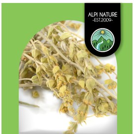 Greek Mountain Tea 100g 3.5 oz by Alpi Nature, Whole Flower Stalks, Dried Greek Mountain Herb, Sideritis Tea