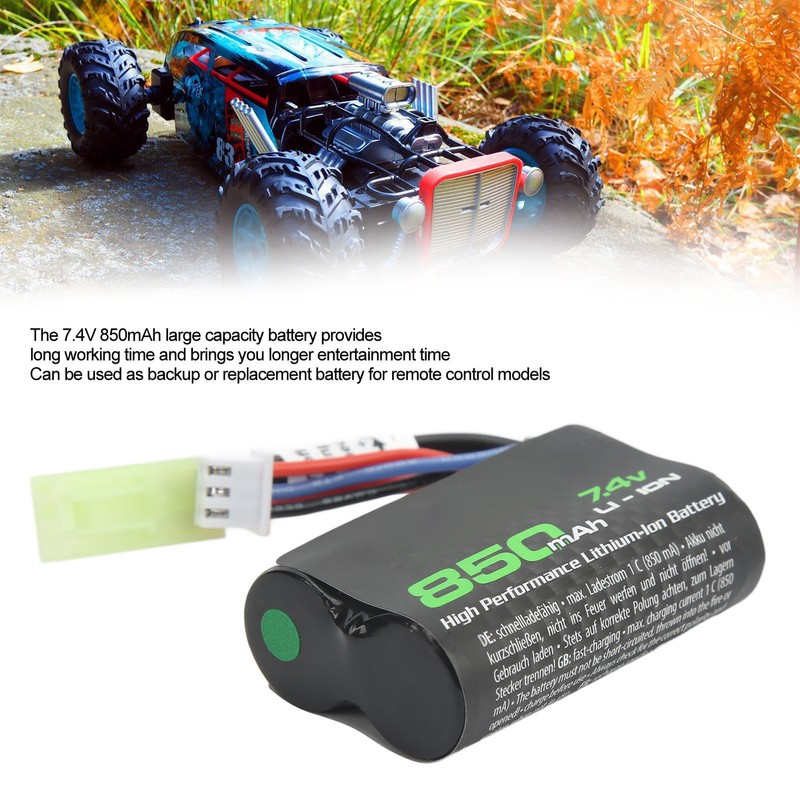 7.4V 850mAh Lipo Battery 850mAh Lithium Battery for 1/16 Remote