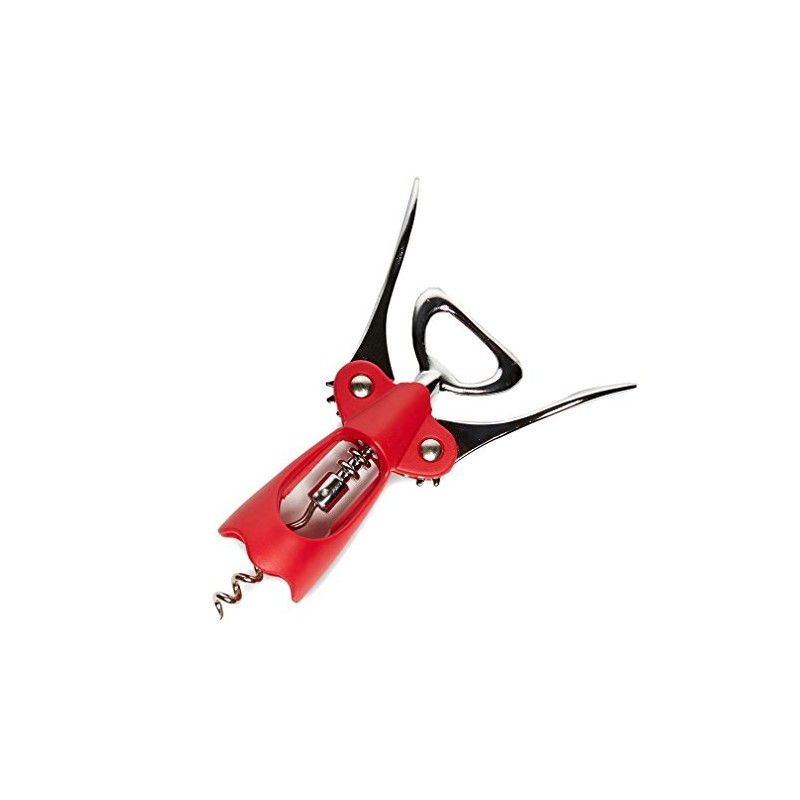 Metaltex Corkscrew, Red, One Size