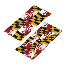 Maryland Flag Sports Sweatband Head Bands for Women Men Sweat-Absorbing Headbands Suitable for Running Yoga Fitness Football Exercise