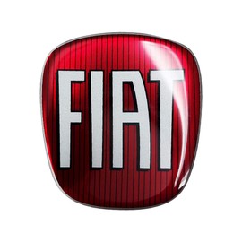 Fiat AMS 32018 Sticker Professional 3D Replacement Logo Front + Rear for Ducato, Dark Grey