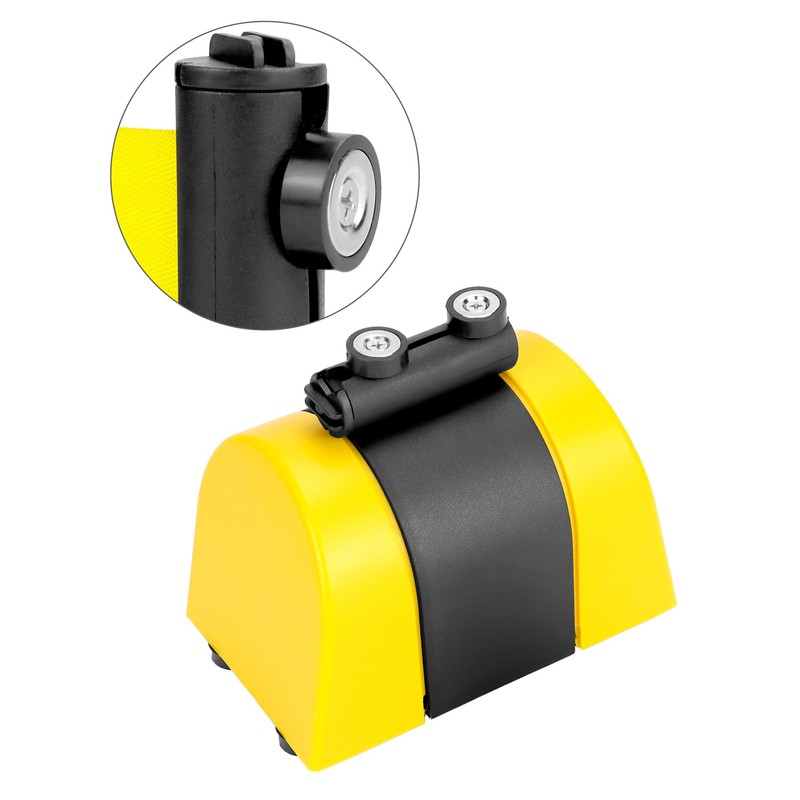 QWORK Magnetic Wall Mount Retractable Belt Barrier - Crowd Control