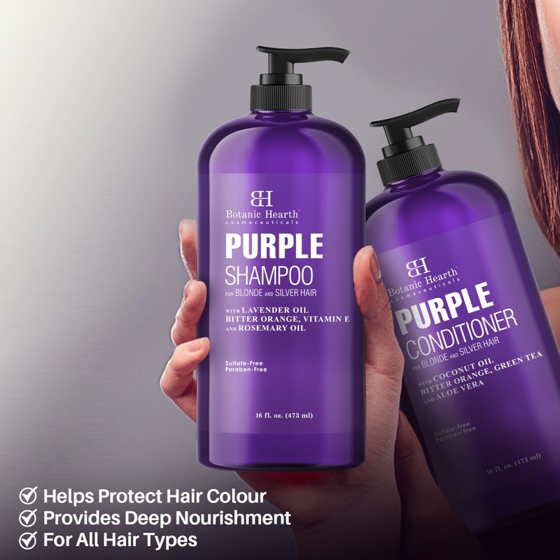Botanic Hearth BOTANIC HEARTH Purple Shampoo and Conditioner Set -