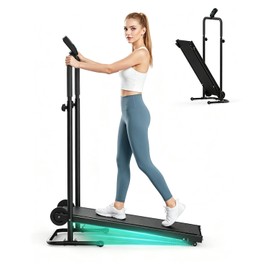 AKLUER Manual Treadmill with Incline - Dual Flywheel, Non-Electric for Home