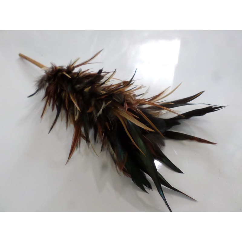 Real chicken rooster feather duster 17 inch