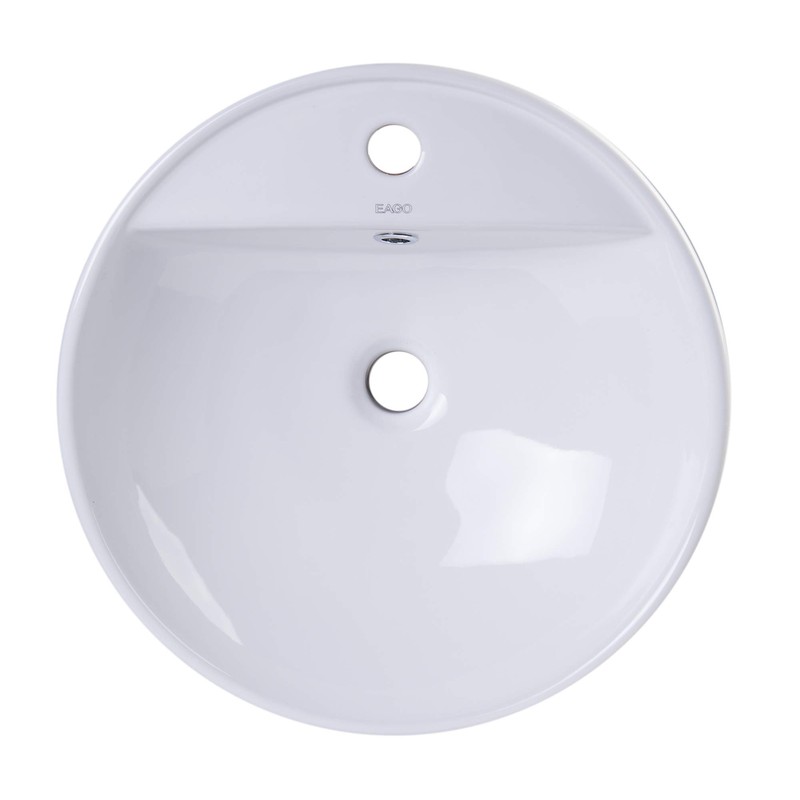 EAGO BA141 18-Inch Round Ceramic Above Mount Bathroom Basin