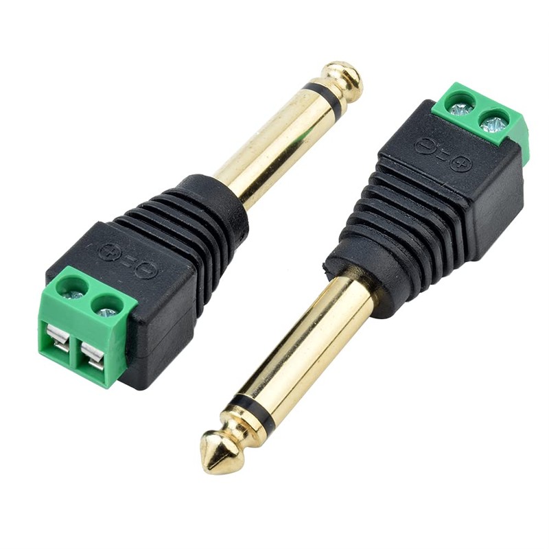 euroharry 6.35 mm Jack Plug Adapter - Jack to 2-Pin