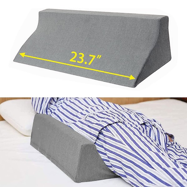 Fanwer Body Side Wedge Pillow for Sleeping 7.87 x 9.84 x 23.62 inch Bed Wedges Back Positioners Inclined Positioning Wedge for Adults for Recovery After Surgery Back Pain, Foot, Pregnancy Support