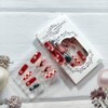 Christmas Press on Nails Medium Square Snowflake Fake Nails Christmas