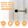 2Pcs Door Stopper,Zinc Alloy and Rubber Anti-Collision Brushed Brass Door