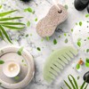 Janedream Jade Stone Gua Sha Comb Traditional Massage Tools for