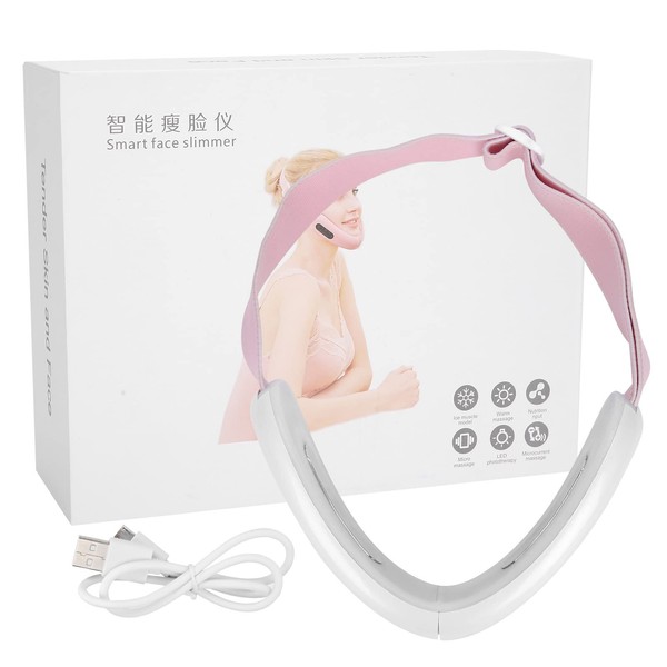 Face Lifting Slimmer Belt Electric Face Slimming Machine Lifting V Face Shaping Electric Vibration Hot Compress Face Tightening Lifting Belt Face Shaping Bandage