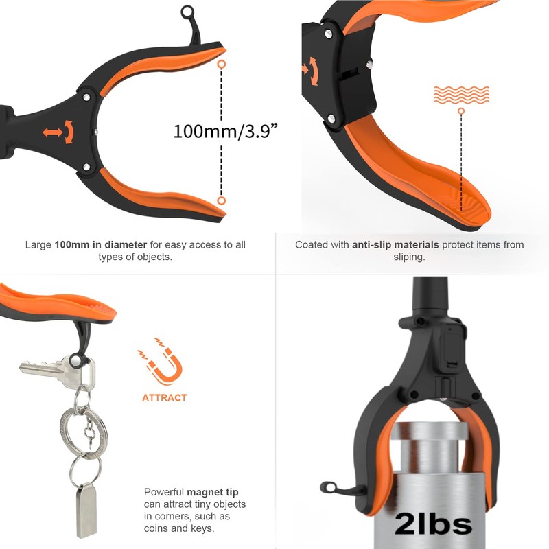32'' Long Grabber Tool, Grabbers for Elderly Grab It Reaching