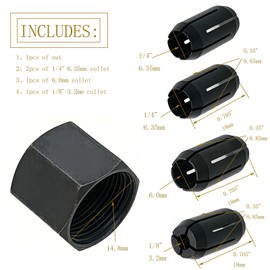 389244-00 389243-00 Cut-Out Tool Collet Chuck 5 packs of replace for DeWalt DC550 DC551 DW660 Palm Router