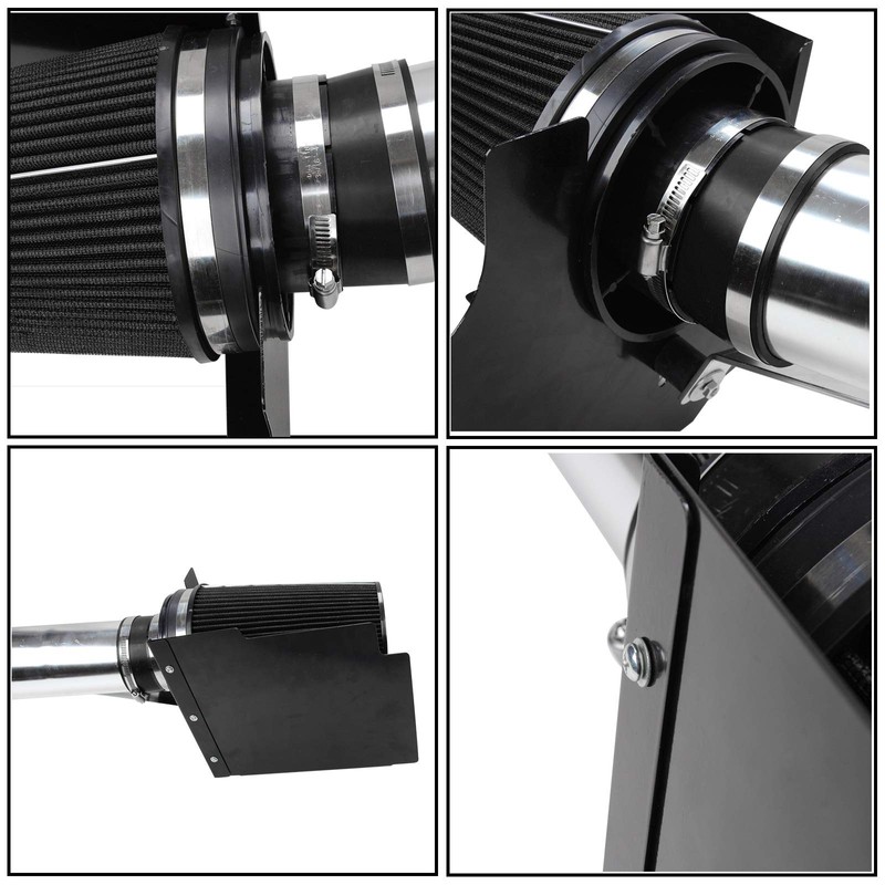 SUPERFASTRACING 4" Cold Air Intake System + Heat Shield Replacement