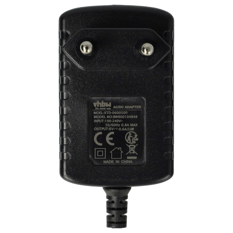 vhbw AC Power Supply Compatible with Braun Cruzer 5 Head