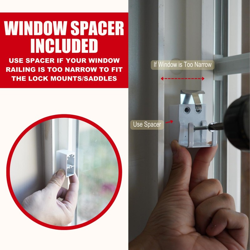 SecurityMan Window Security Bar - Easy Install for Horizontal/Vertical Windows