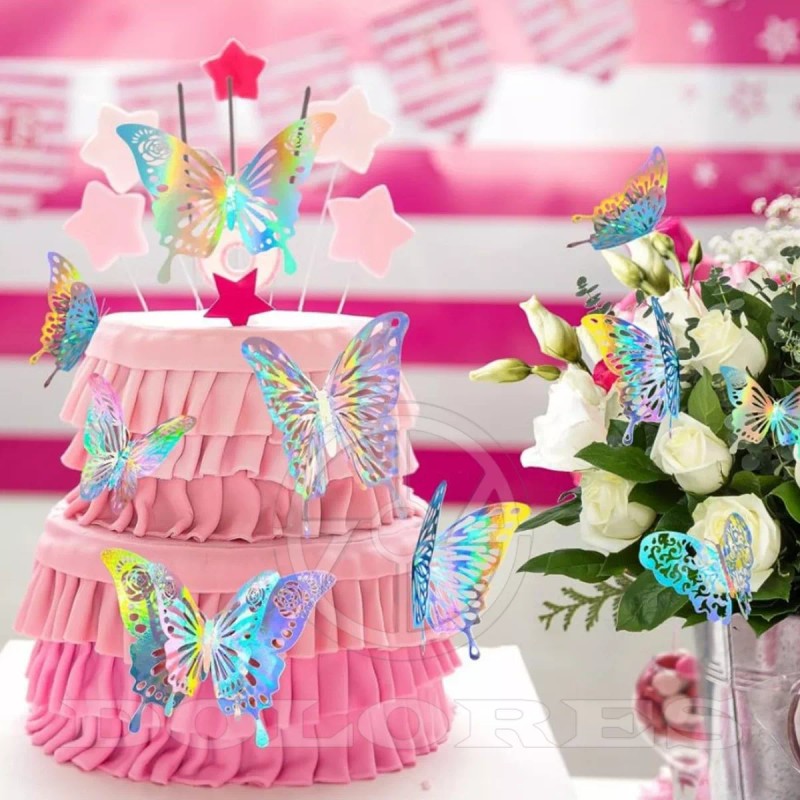 Dolores 36pcs Mariposas Decorativas Pared 3d Fiestas Adorno Pegatina