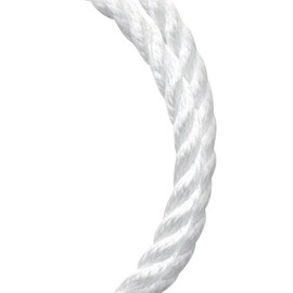 Koch 5211635 1/2 by 50-Feet Nylon Twisted 3 Strand Rope, White
