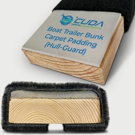 Boat Trailer Bunk Carpet Padding - Hull Guard - (Pair) of 3in x 8Ft Long 1/4" Thick Marine Trailer Carpet Padding for Bunk Boards Automotive Flooring