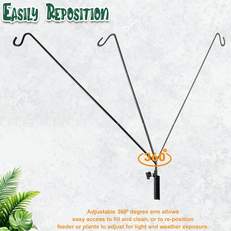 Home-X Deck Hook for Railing - Extendable Reach Deck Bird