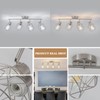 BUXVRCS Adjustable Multi-Directional Brushed Nickel Light Fixtures, Semi Flush Mount