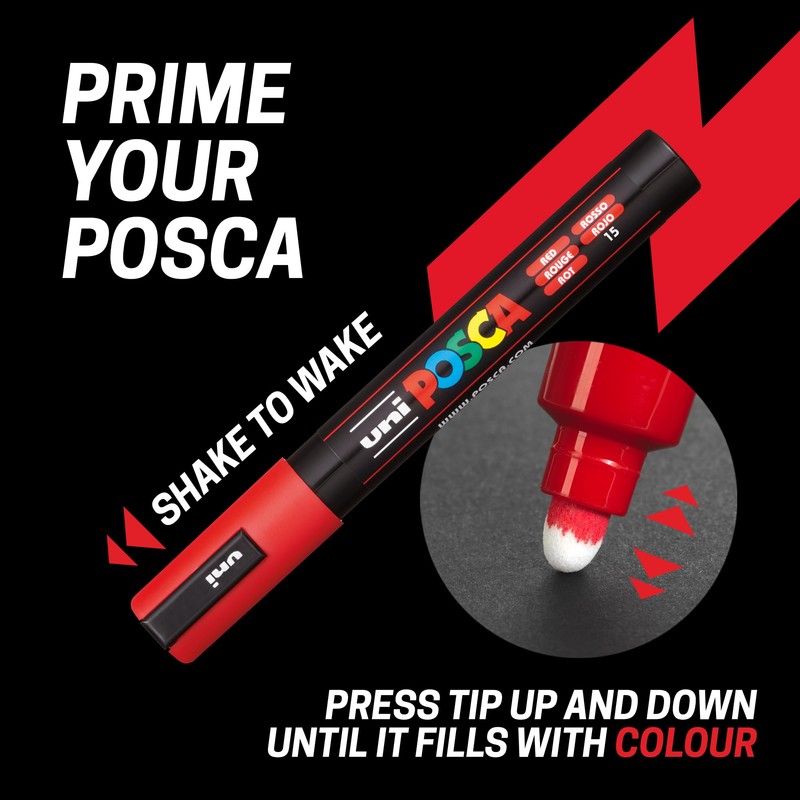 Posca PC-5M Standard Pack of Paint Markers (Pack of 9)