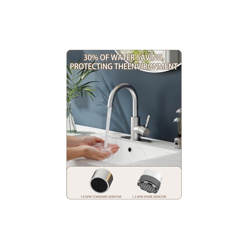 Fransiton Bathroom Faucets, Bar Sink Faucet Single Hole for Bathroom