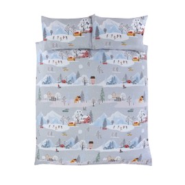 Rapport Winter City Single Bed Christmas Bedding Set, Multi-Colour, Full Size, 124025819
