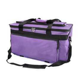 Art Supplies Organizer Bag Craft Tool Storage Tote Carrying Case Artist Travel Carrier Waterproof Paint Box Foldable For Drawing Sketch Painting Large Capacity, purple, 18.5x11.8x10.6inch(47x30x27cm)