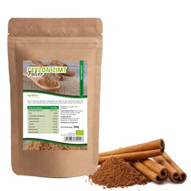 Mynatura Organic Ceylon Ground Cinnamon 300 g I Cinnamon Powder I Spice I Sweet Foods I Natural I Raw Food Quality I DE-ÖKO-044 I 100% Pure Natural Product (300 g)