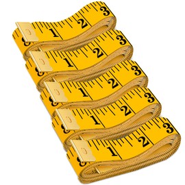 Cinta Métrica, 5 Paquetes 120 Pulgadas300cm Cinta Métrica de Doble Escala para Medidas Corporales, Cinta Métrica para Costura, Tela Suave, Pequeña... 