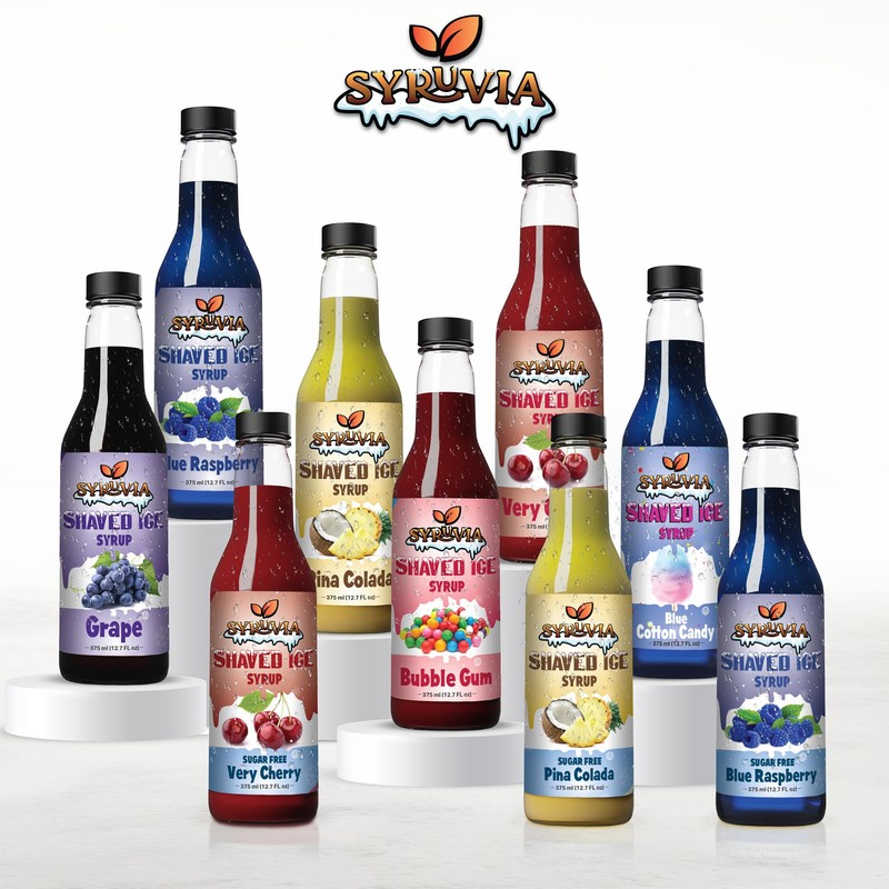 Syruvia Snow Cone Syrup 12.7oz - Fruit Punch, Lime, Root