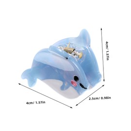 WOONEKY Cute Hair Claw Clips Dolphin Hair Clip Small Sea Animal Acetate Hair Clips for Girls No Crease Design