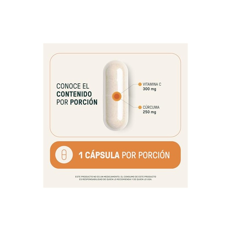 LIFE 360+ Vitamina C + Cúrcuma | 270 cápsulas