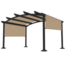 FLORALEAF 13'×7' Pergola Shade Cover Universal Replacement Canopy for Outdoor Patio Porch Backyard Gazebo with Grommets Weighted Rods