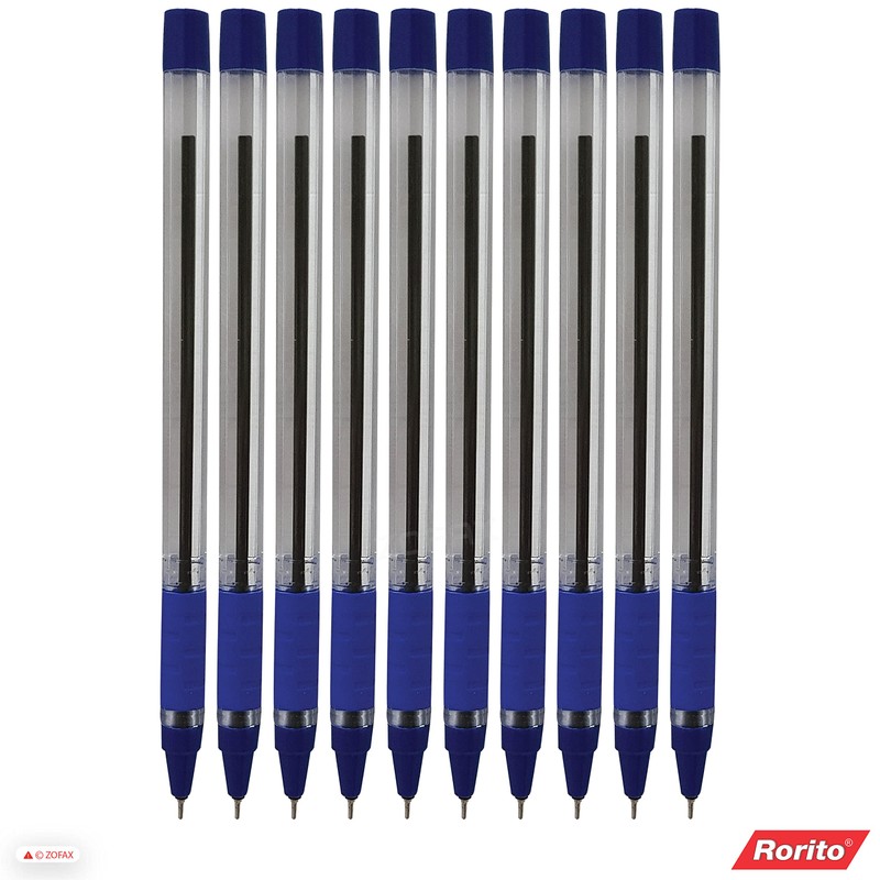 rorito 10 x 0.7mm B Max BLUE Ballpoint Pens Unique