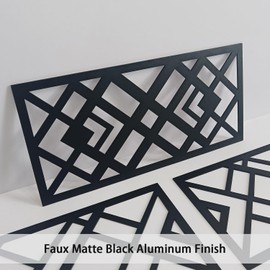 funlife Matte Black Art Deco 3D Effect Peel and Stick Metal Look Acrylic Plastic Panel Sticker and Staircase Corner Accent Kit for Stair Riser,7PCS Zigzag Wave