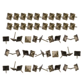 50Pcs Upholstery Nail, 14mm x 20mm Antique Square Furniture Nail Bronze Upholstery Tacks Sofa Decorative Nail Push Pins for Home Furniture Decor